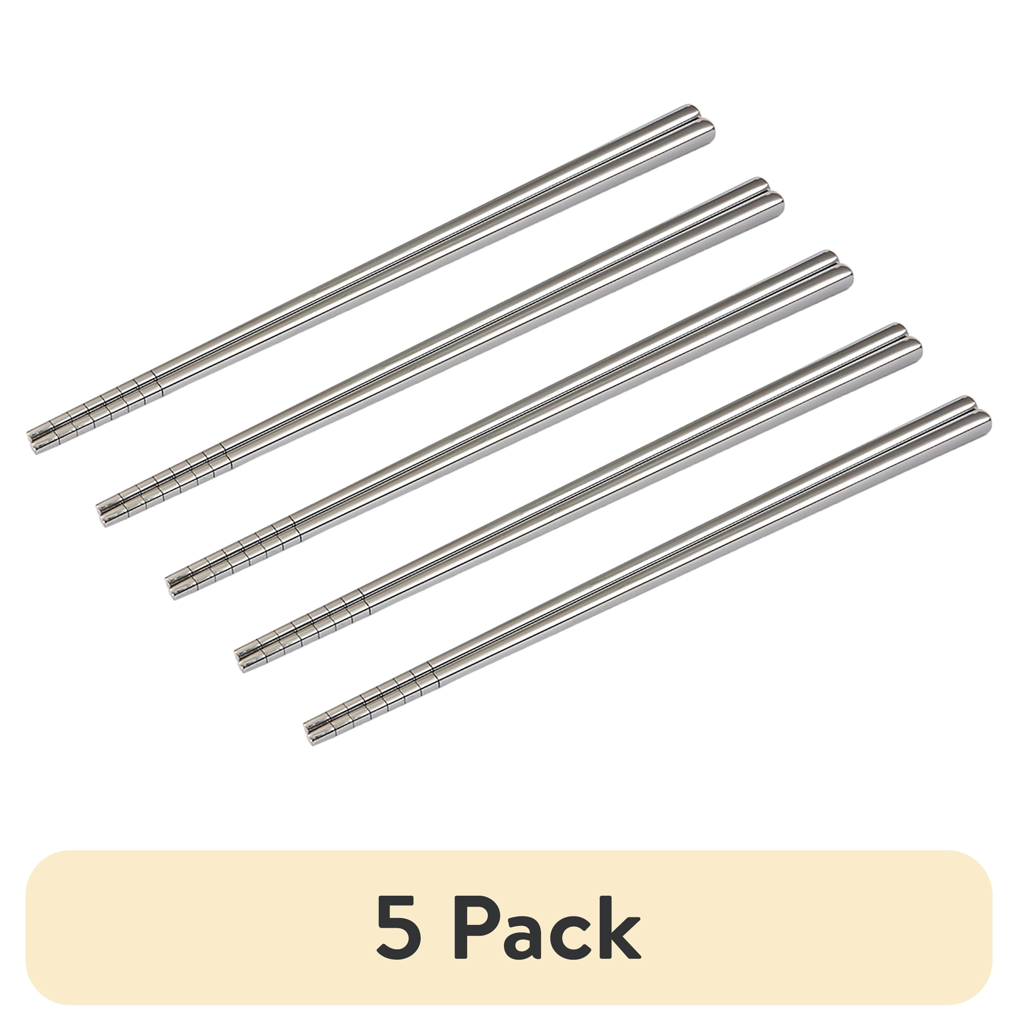 (5 pack) Mainstays Stainless Steel Chopsticks, 4-Pairs