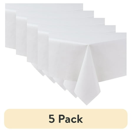 (5 pack) Mainstays White Table Pad 60" x 84" Rectangle