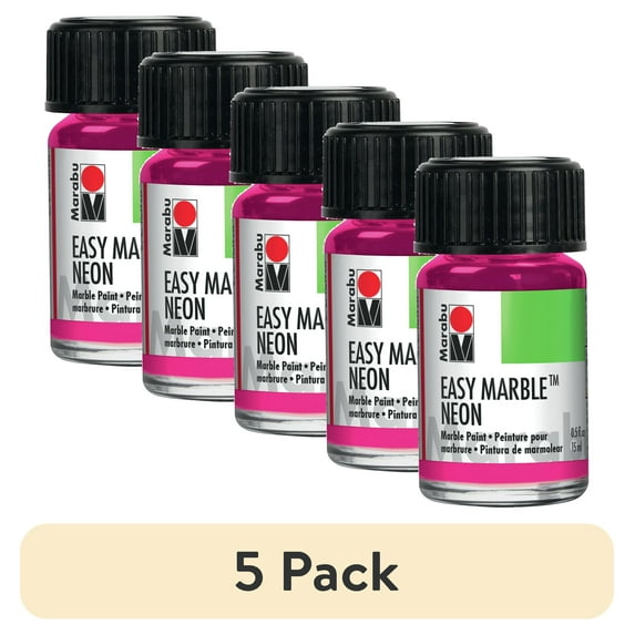 (5 pack) Marabu Easy Marble 15ml-Neon Pink