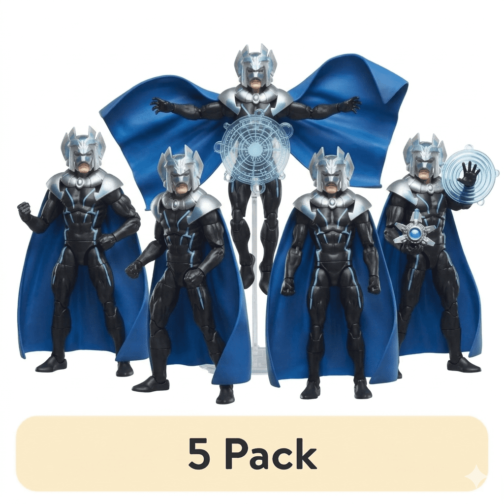 (5 pack) Marvel Legends Series Warlord (Professor X), Retro Marvel Comics Collectible Action Figure (6”)