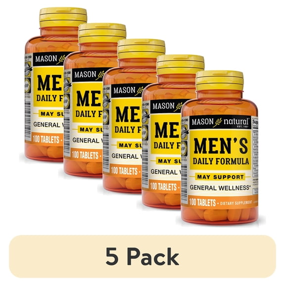 (5 pack) Mason Natural Men's Daily Formula Tablets