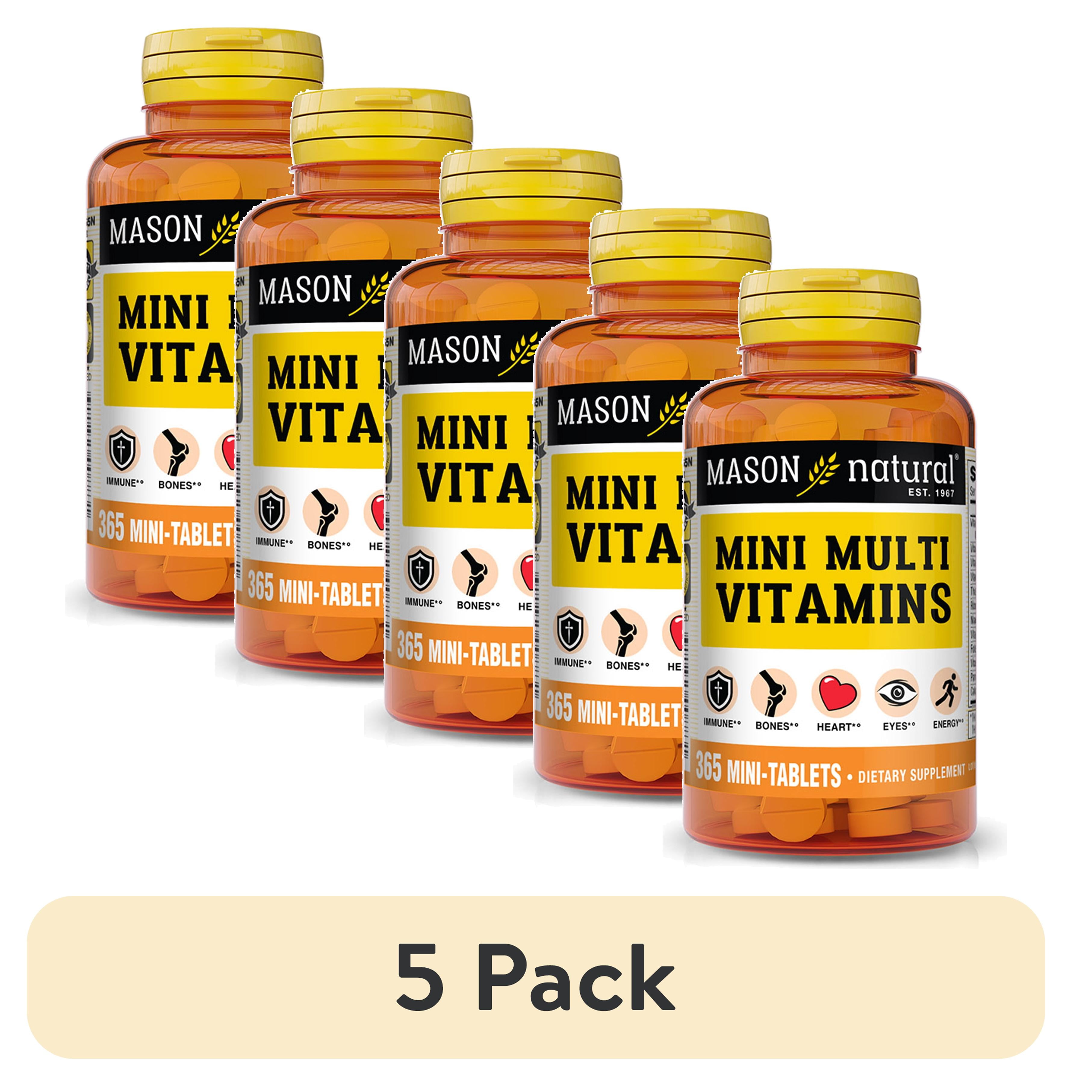 (5 pack) Mason Natural Daily Multiple Vitamins, 365 Tablets