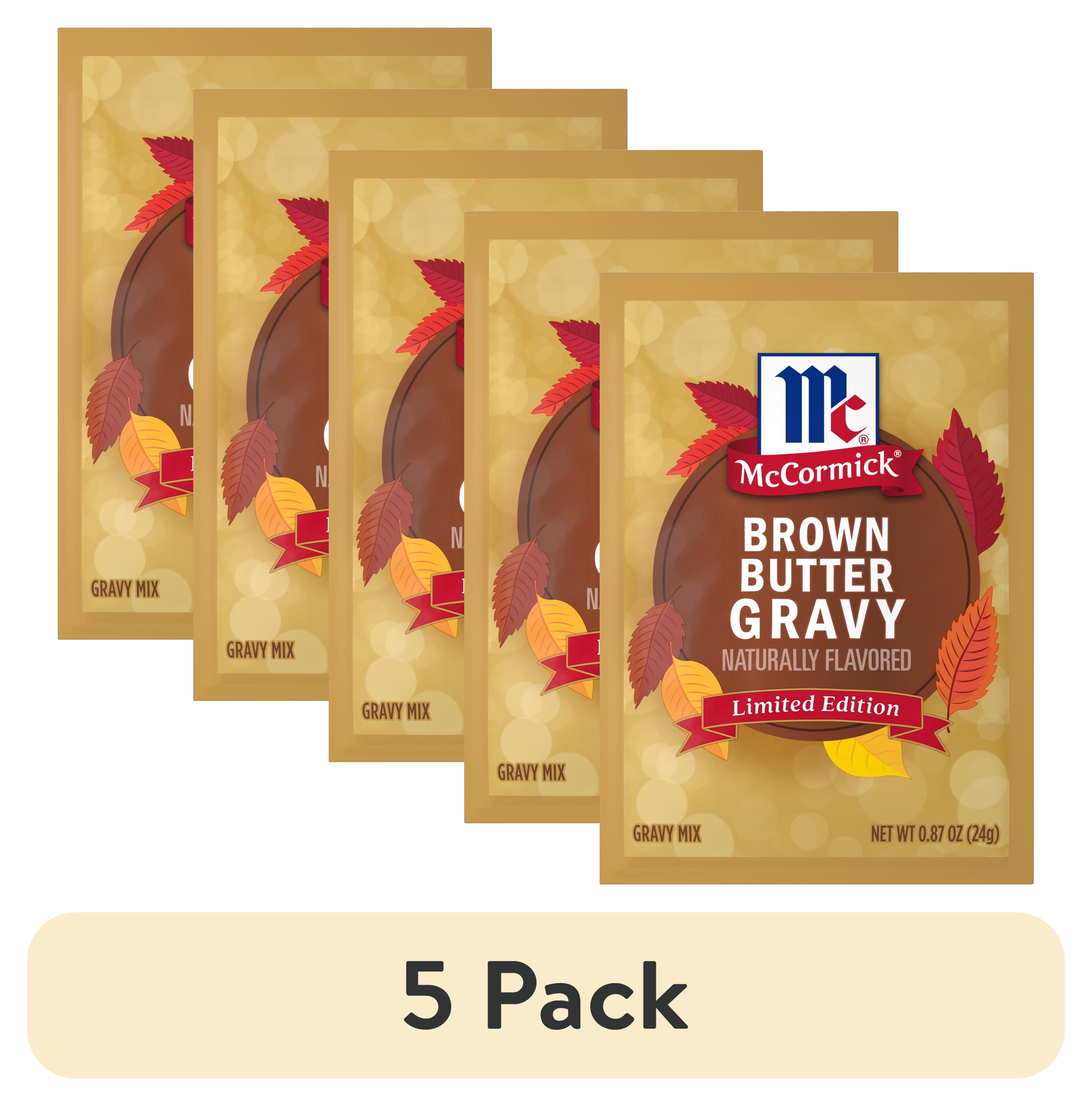 (5 pack) McCormick Brown Butter Gravy, 0.87 oz Packet