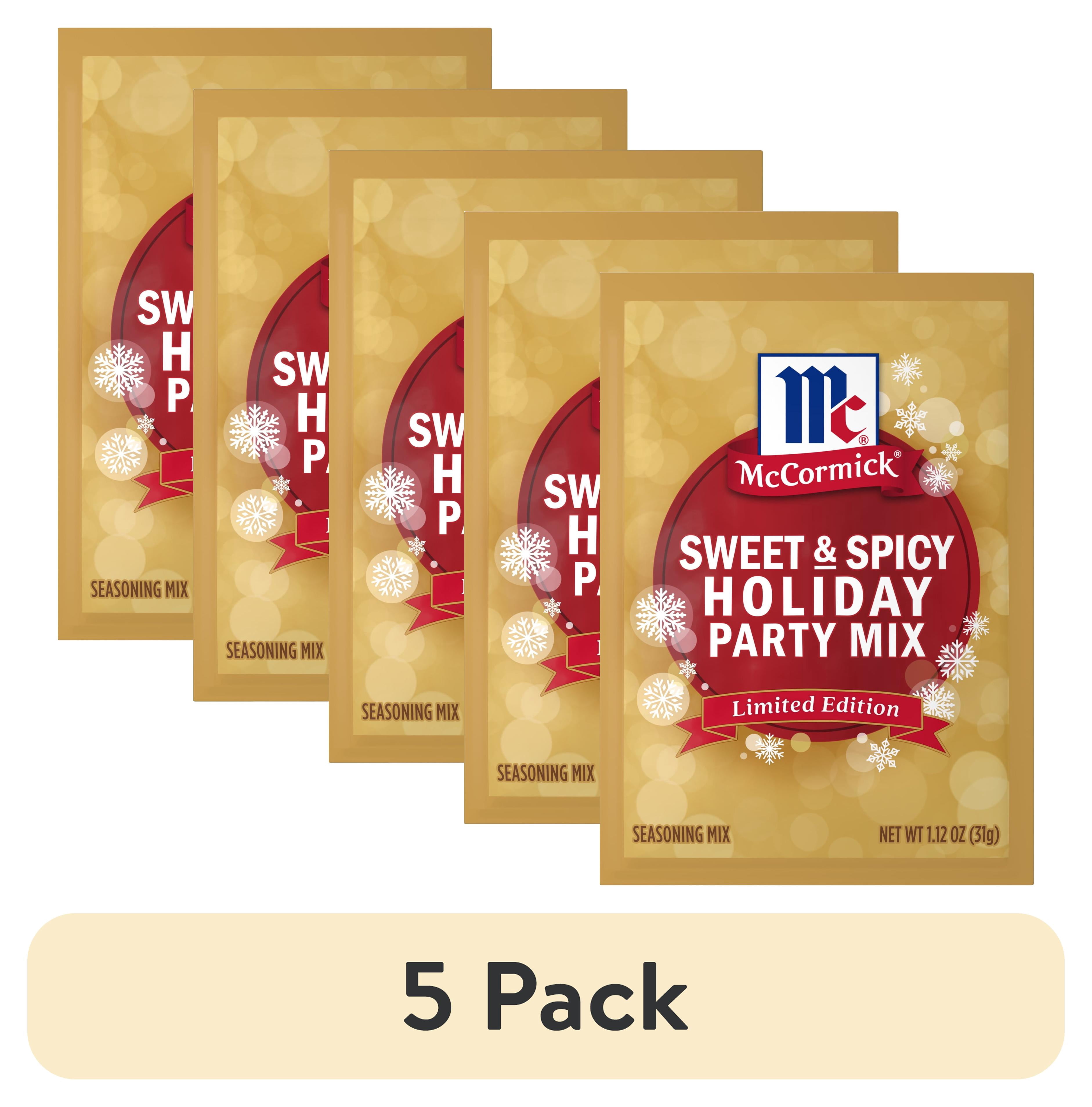 (5 pack) McCormick Sweet & Spicy Party Mix, 1.12 oz Packet