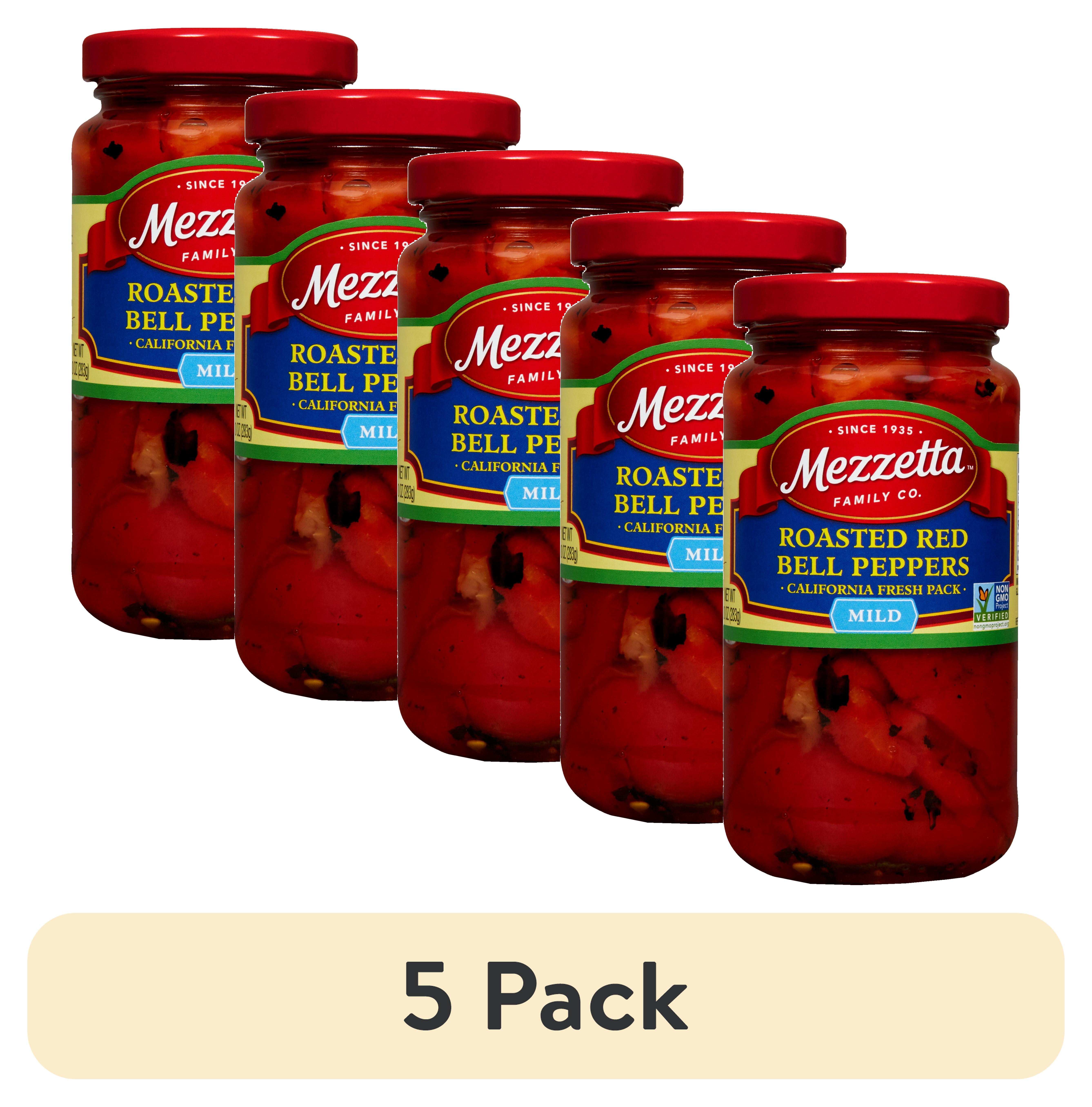 (5 pack) Mezzetta Roasted Red Bell Peppers, 10 oz Jar