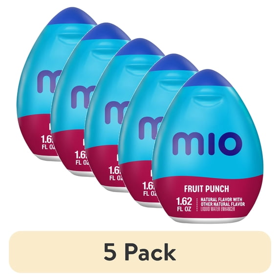 (5 pack) MiO Fruit Punch Sugar Free Water Enhancer, 1.62 fl oz Bottle