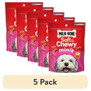 (5 pack) Milk Bone Soft & Chewy Mini’s Dog Treats Made With Real Chicken, 4.5 oz