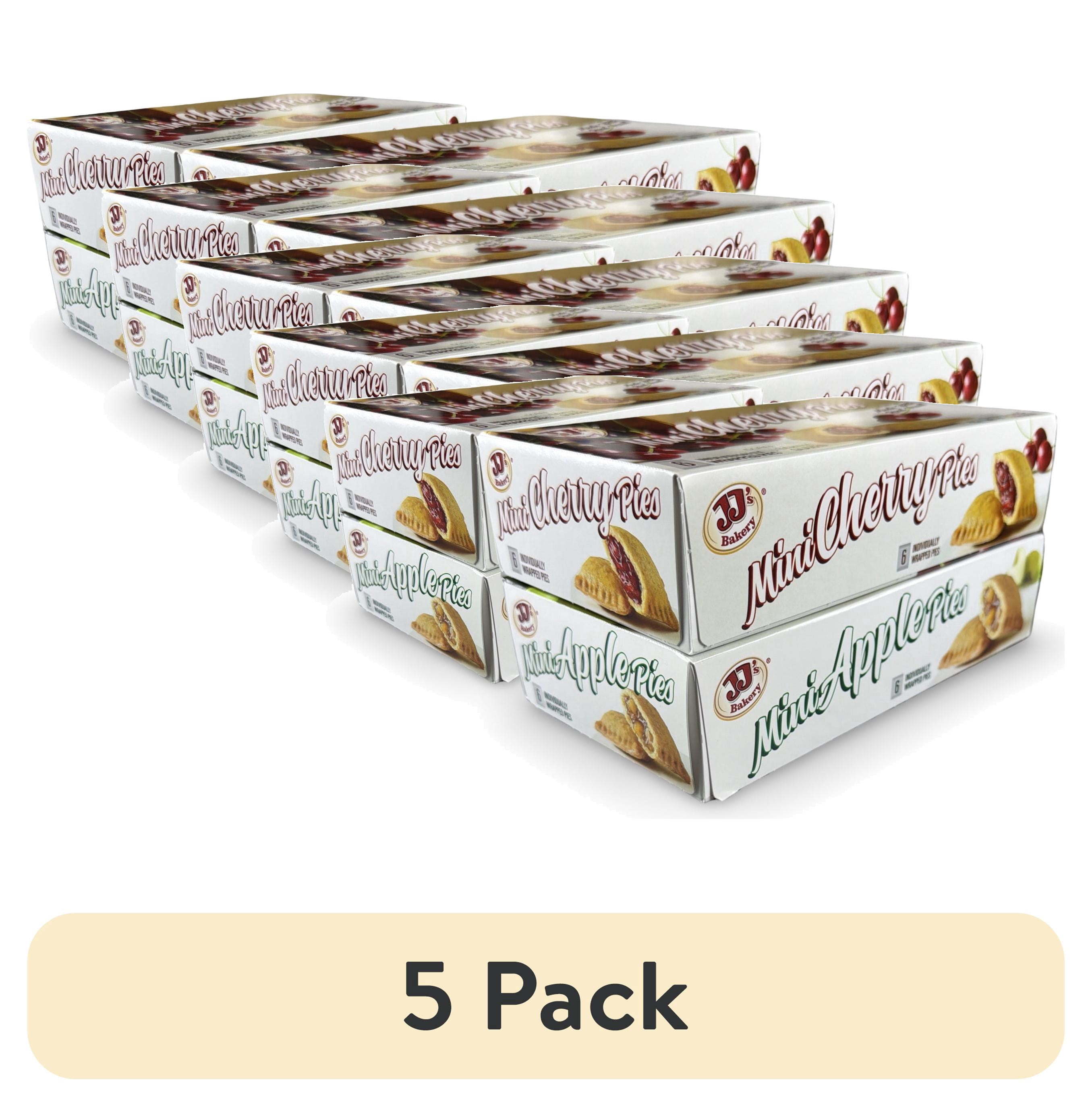 5 pack) JJ's Bakery Mini Apple and Cherry Fruit Pies, 4 Boxes, 24