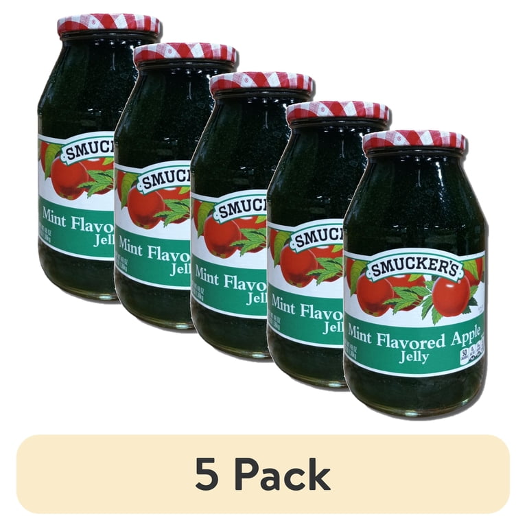 5 pack) Smuckers Mint Flavored Apple Jelly Value Pack | 48 Oz Jar