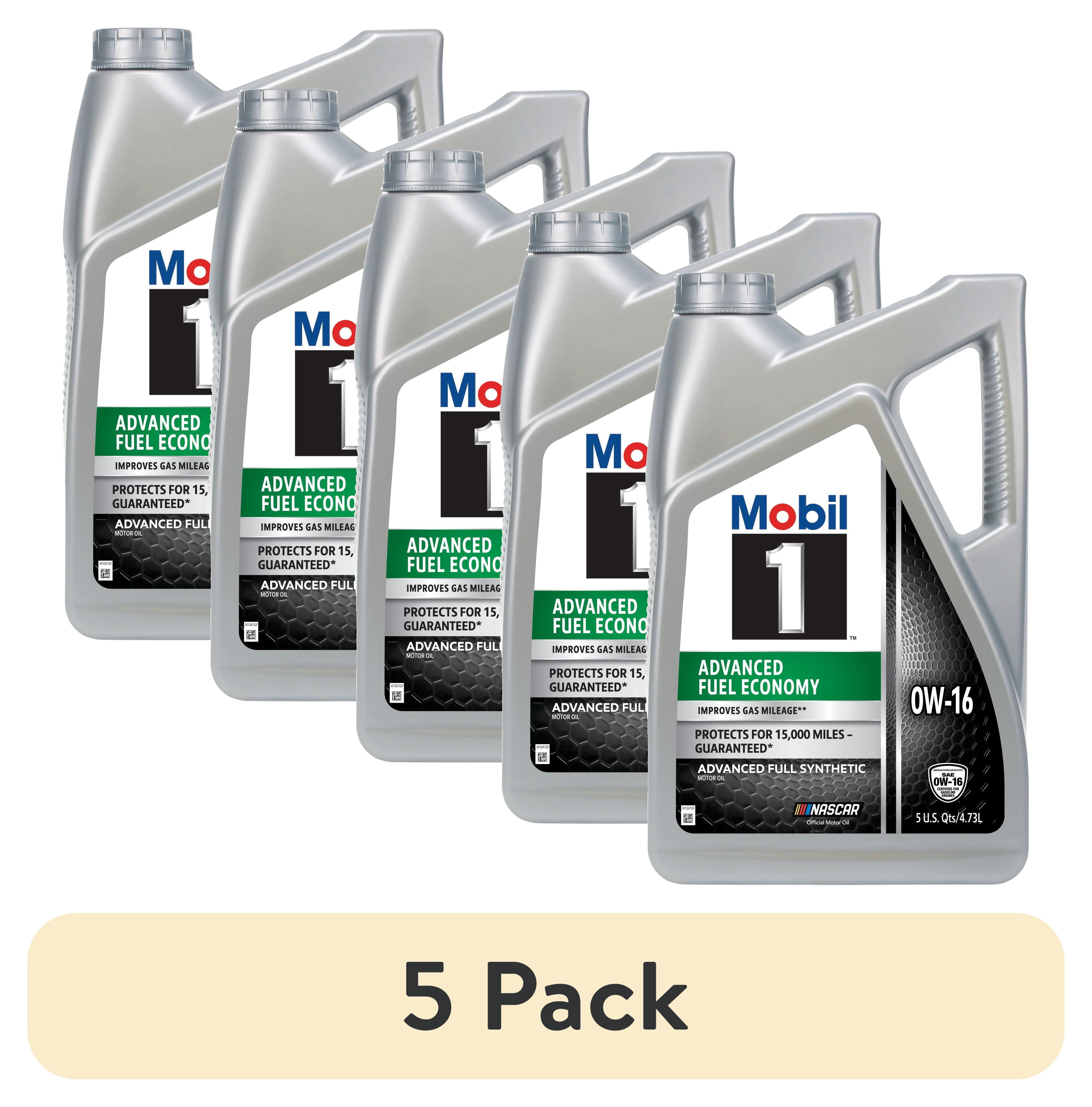 2 pack) Mobil 1 Advanced Fuel Economy Full Synthetic Motor Oil 0W