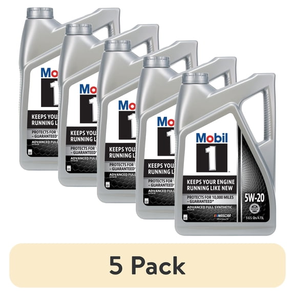 (5 pack) Mobil 1 120763 Advanced Full Synthetic 5W-20, 5 Quarts