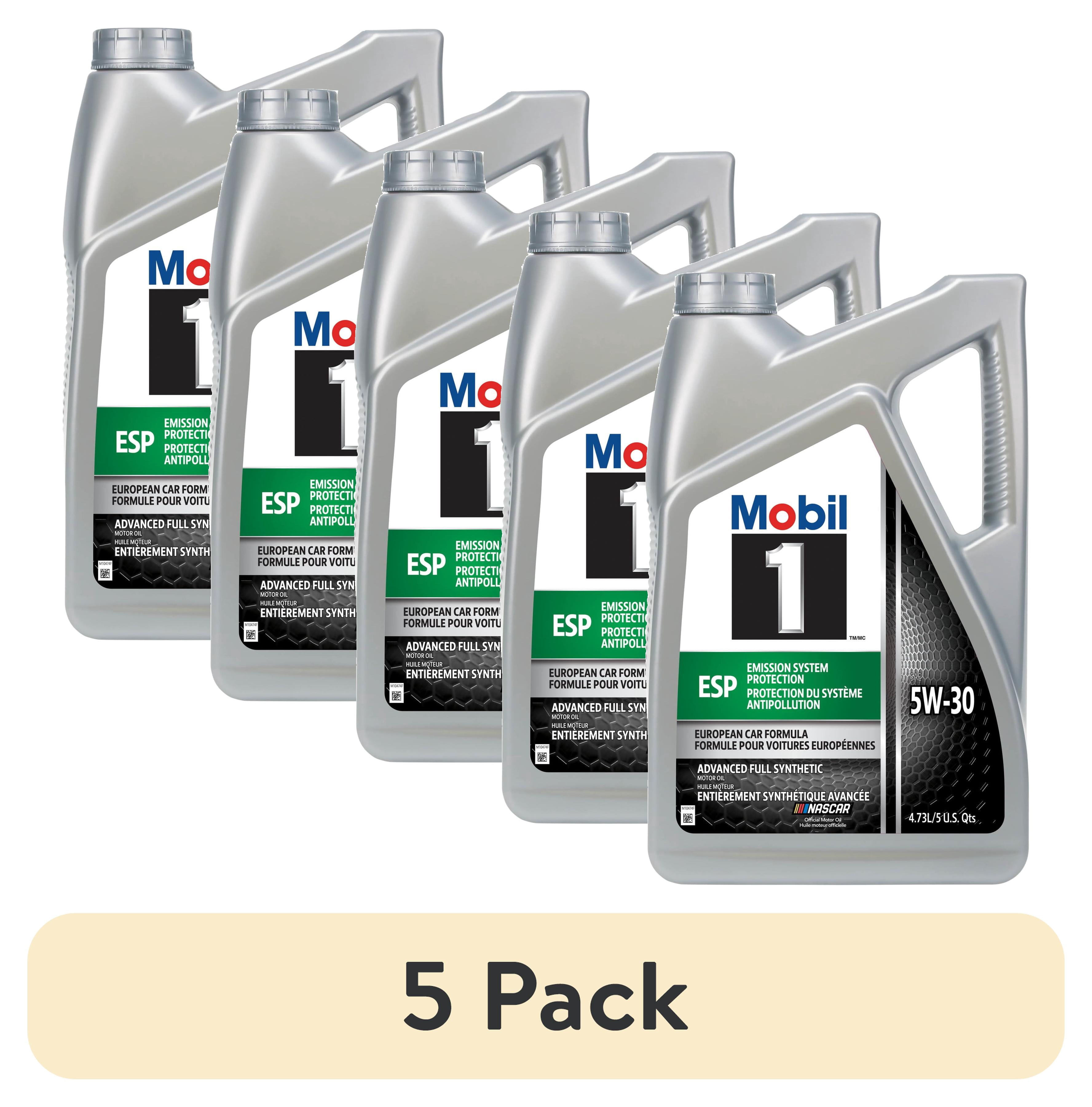 5 pack) Mobil 1 ESP Standard Full Synthetic Engine Oil 5W-30 5
