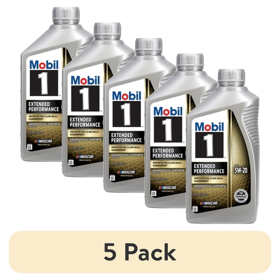 (5 pack) Mobil 1 Extended Performance Full Synthetic Motor Oil 5W-20, 1 Quart