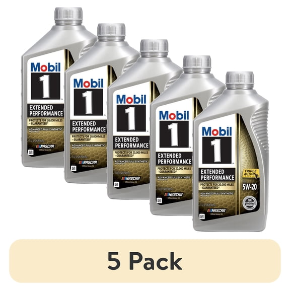 (5 pack) Mobil 1 Extended Performance Full Synthetic Motor Oil 5W-20, 1 Quart