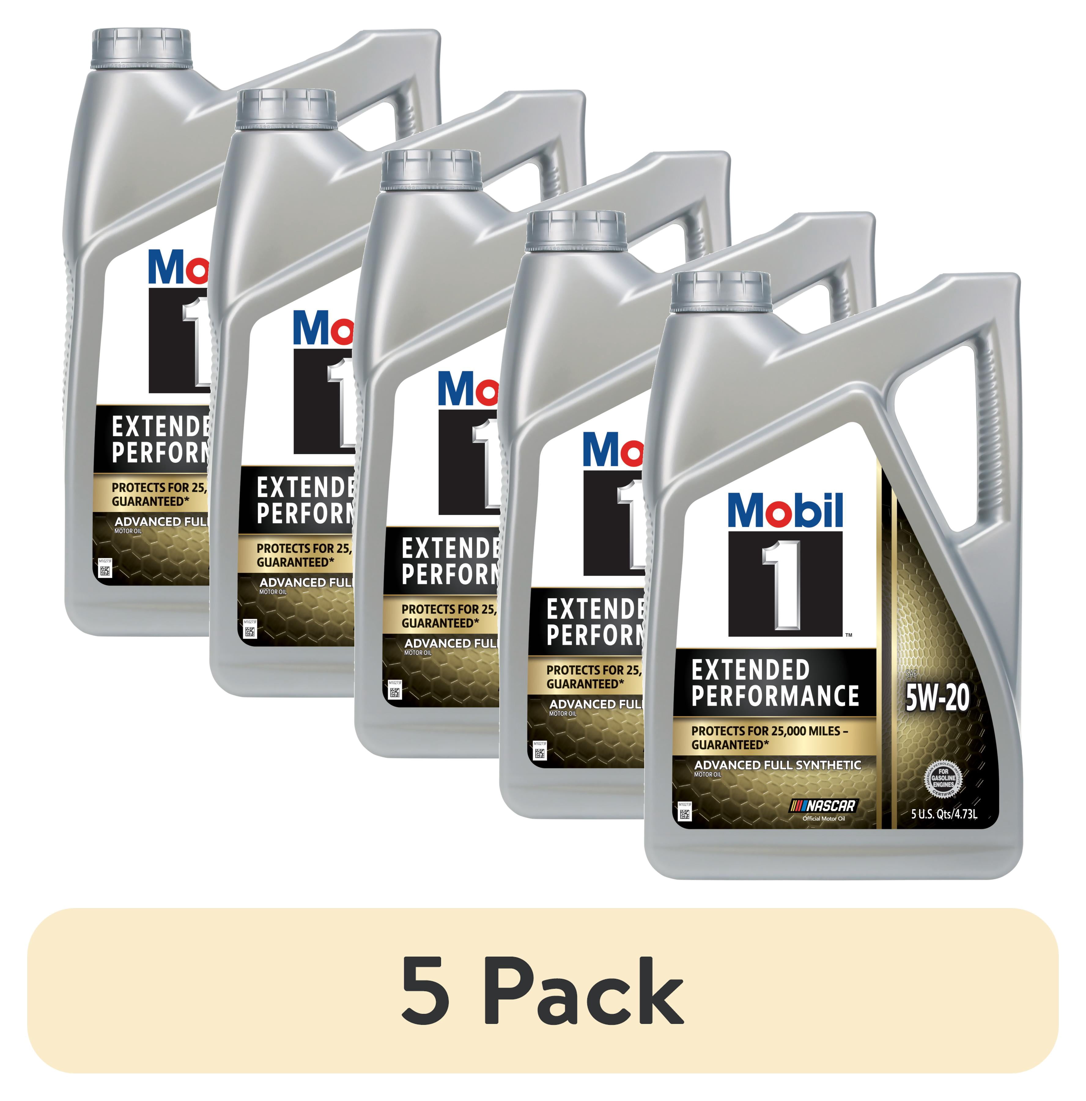 (5 pack) Mobil 1 Extended Performance Full Synthetic Motor Oil 5W-20, 5 Quart