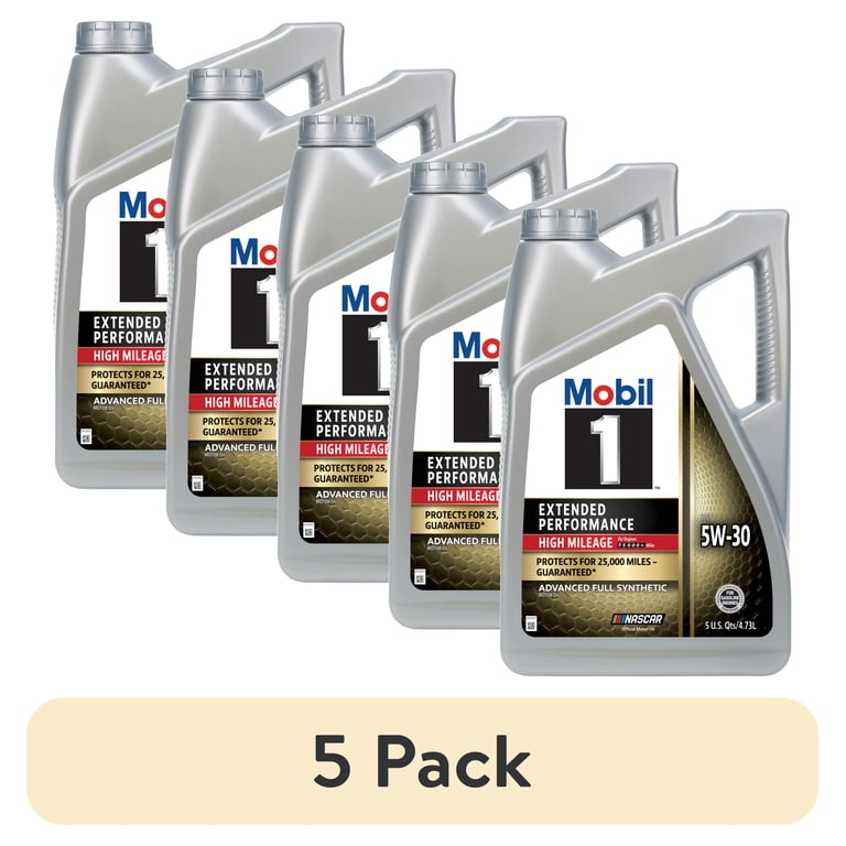 5 pack) Mobil 1 Extended Performance High Mileage Full Synthetic