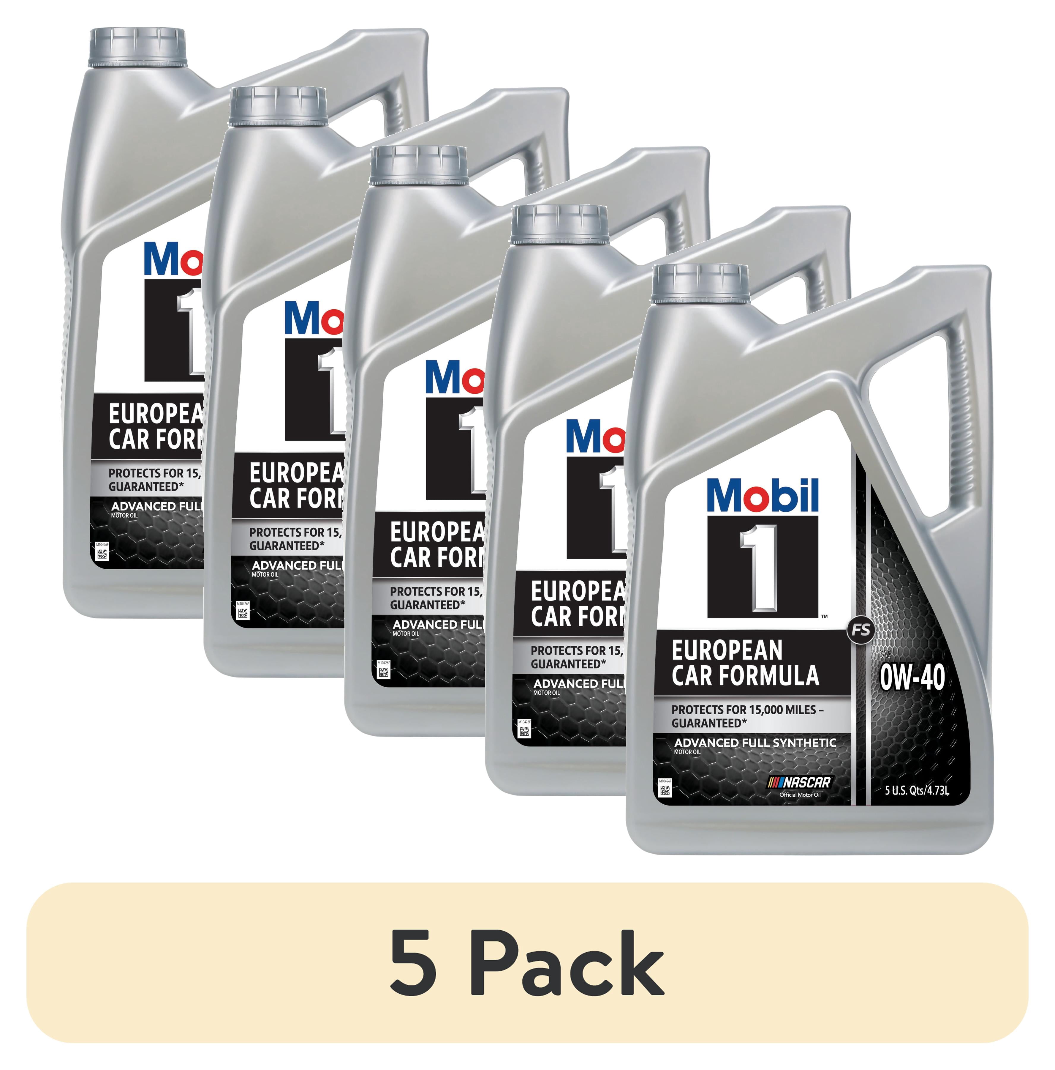 5 pack) Mobil 1 FS European Car Formula Full Synthetic Motor Oil