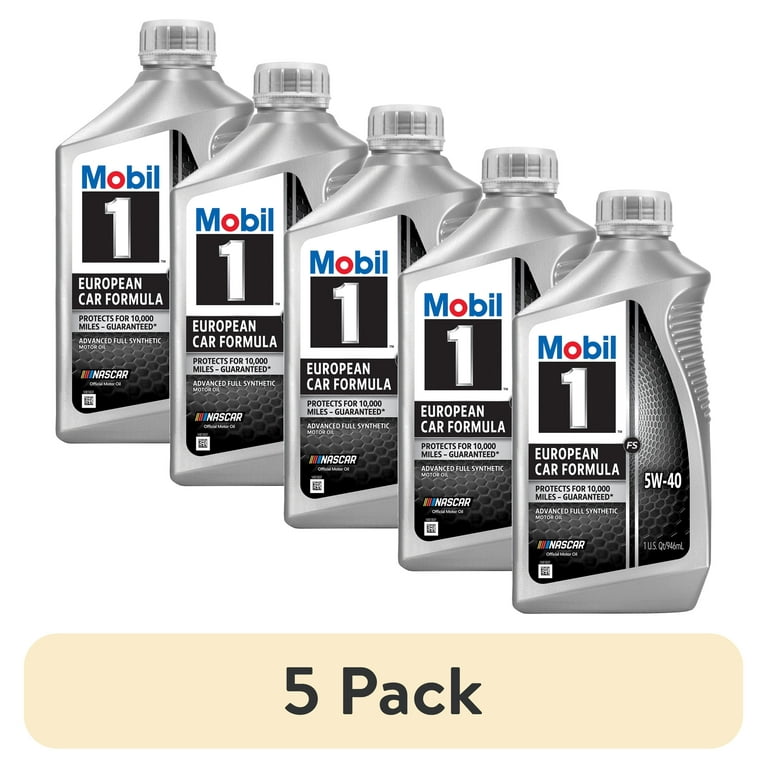 5 pack) Mobil 1 FS European Car Formula Full Synthetic Motor Oil