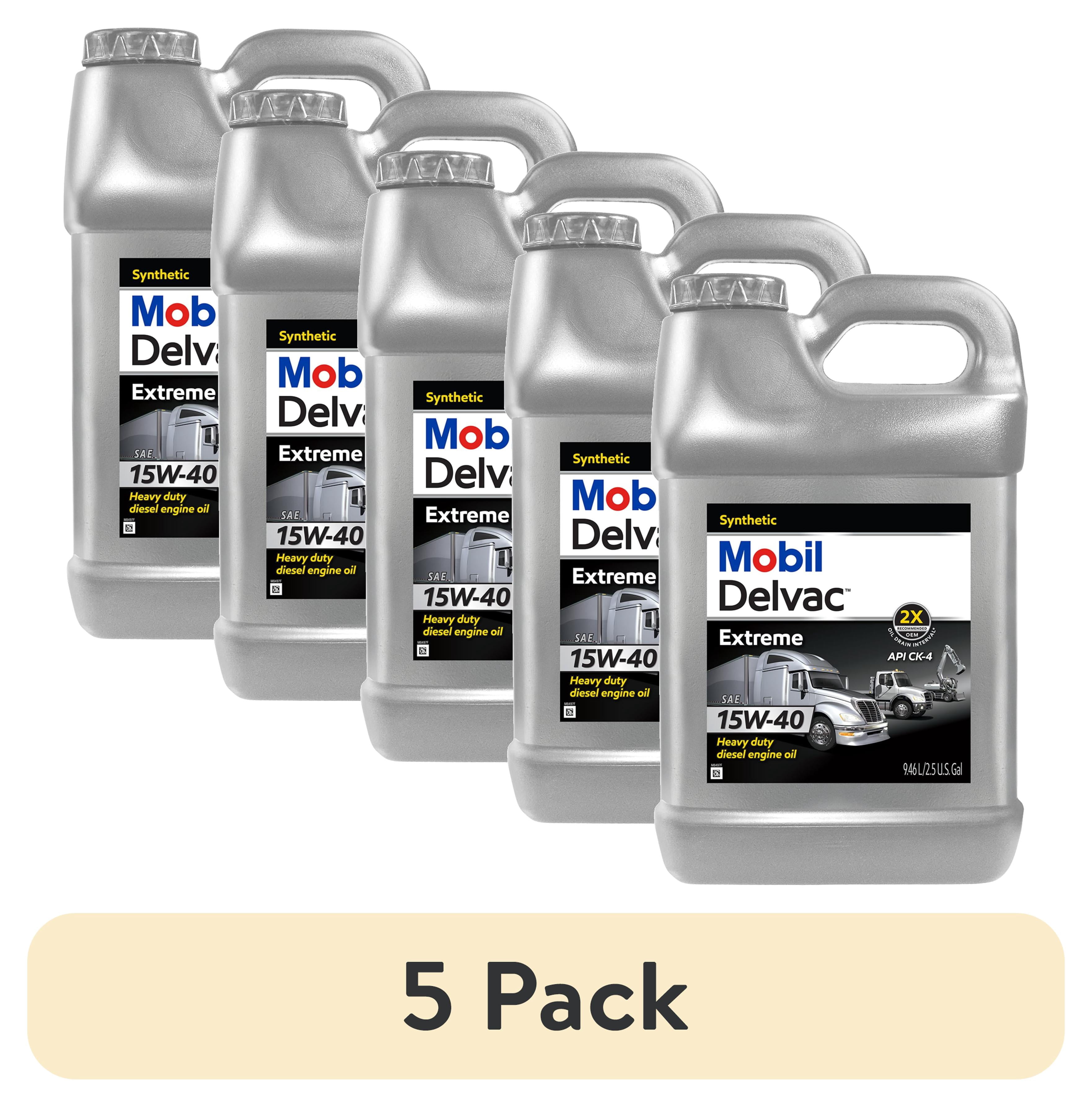 (5 pack) Mobil Delvac Extreme Heavy Duty Full Synthetic Diesel Engine ...