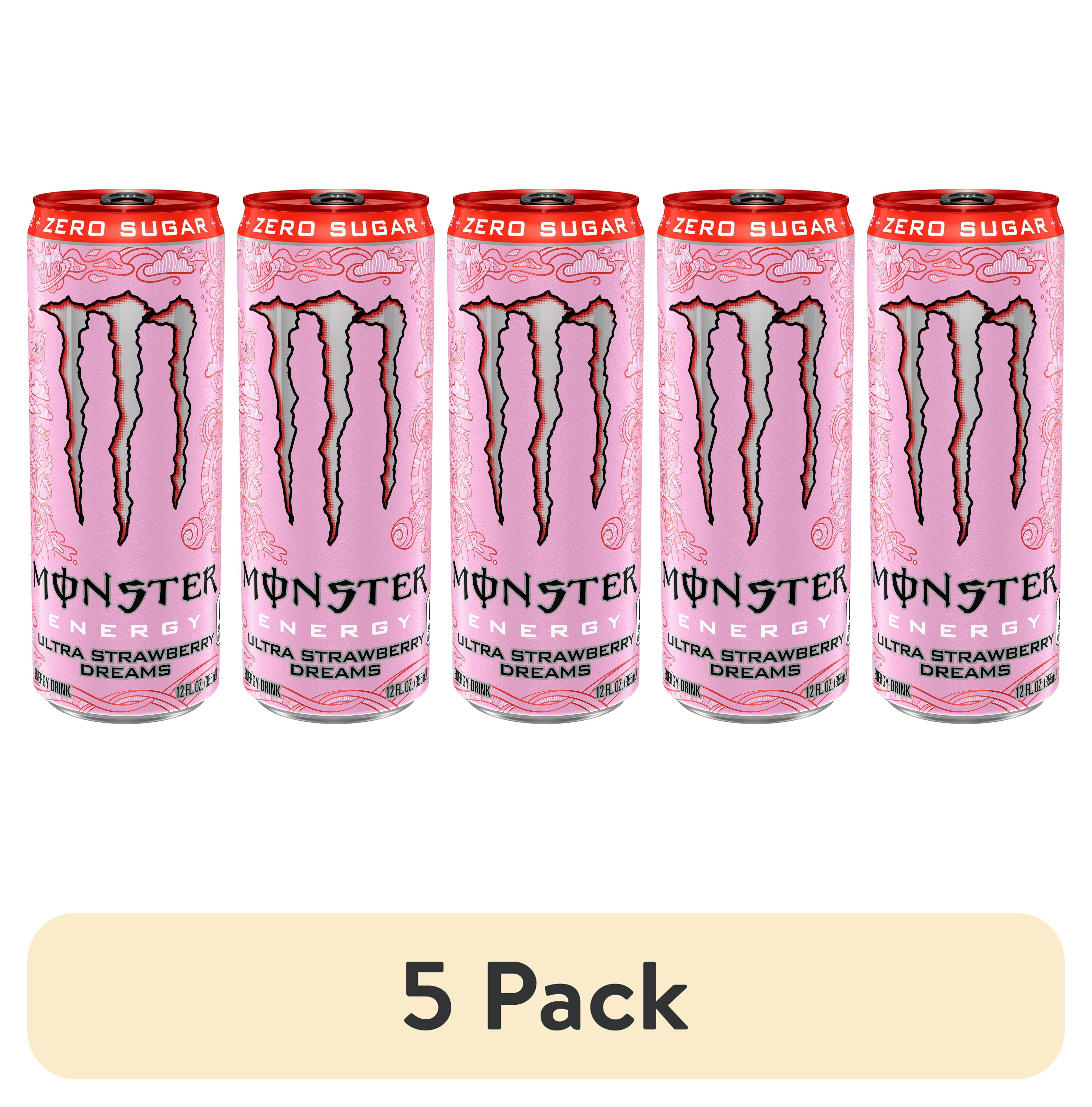 (5 pack) Monster Energy Ultra Strawberry Dreams Sugar Free Energy Drink 12 fl oz Can