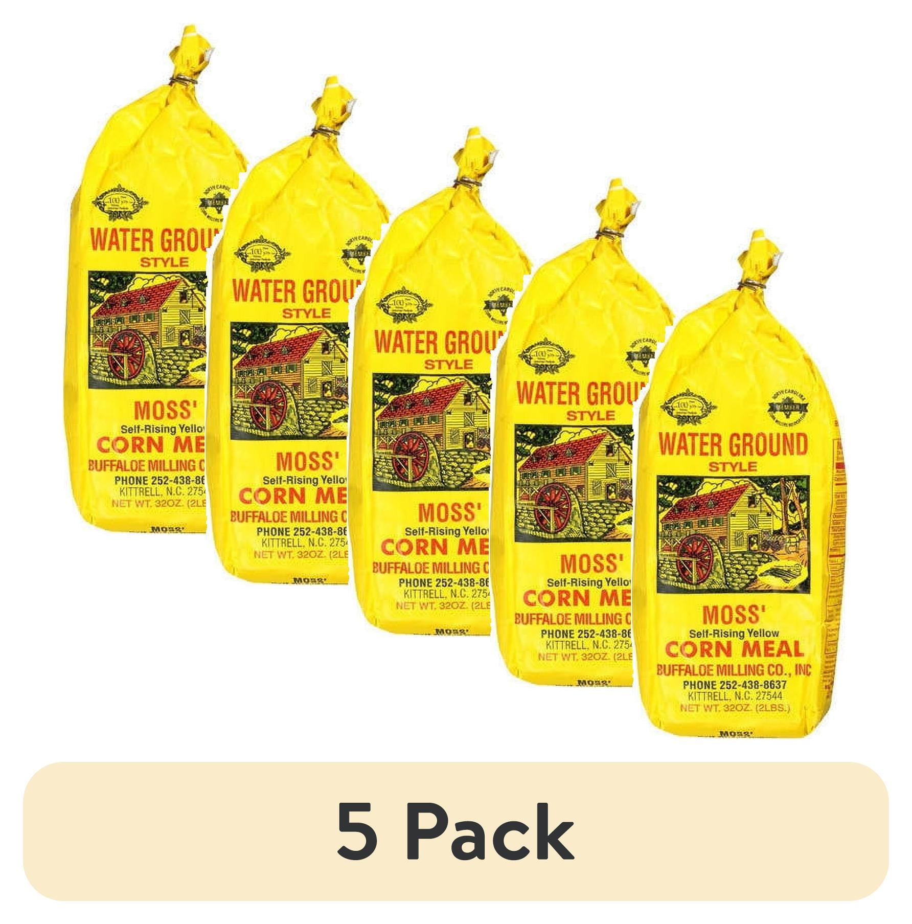 (5 pack) Moss' Self-Rising Yellow Corn Meal, 2 lbs