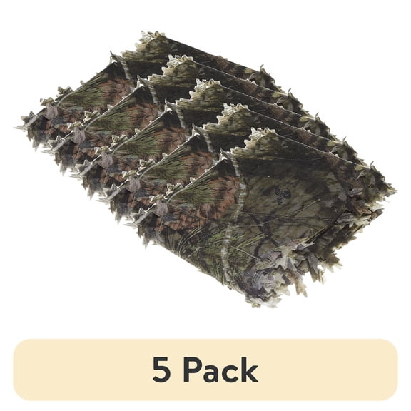 (5 pack) Allen Company Mossy Oak 3D Leafy Omnitex Hunting Blind Material - Lightweight Die-Cut Pattern - Mossy Oak Break-Up Country