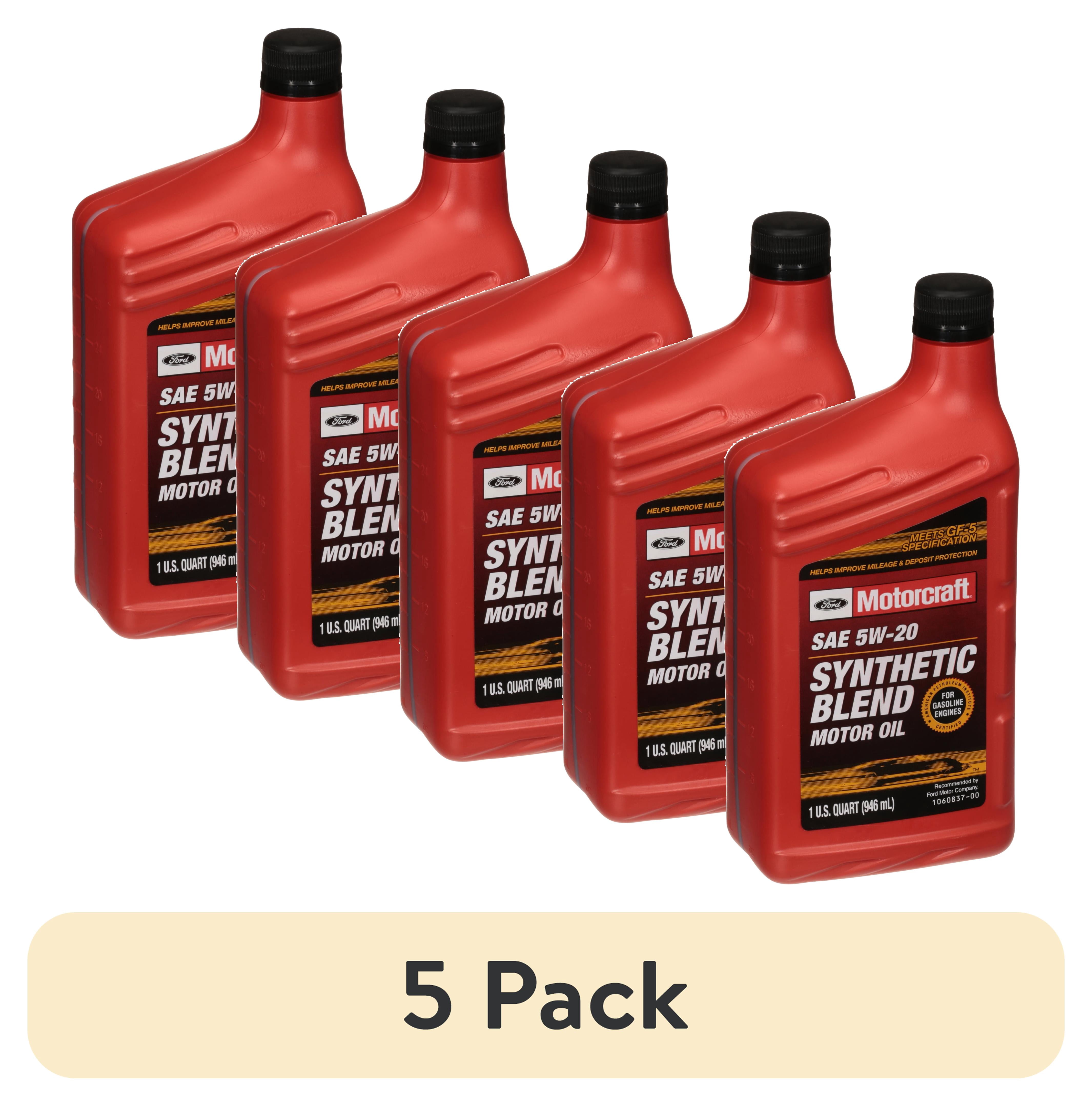 (5 pack) Motorcraft Motor Oil, 5W20, 1-Quart