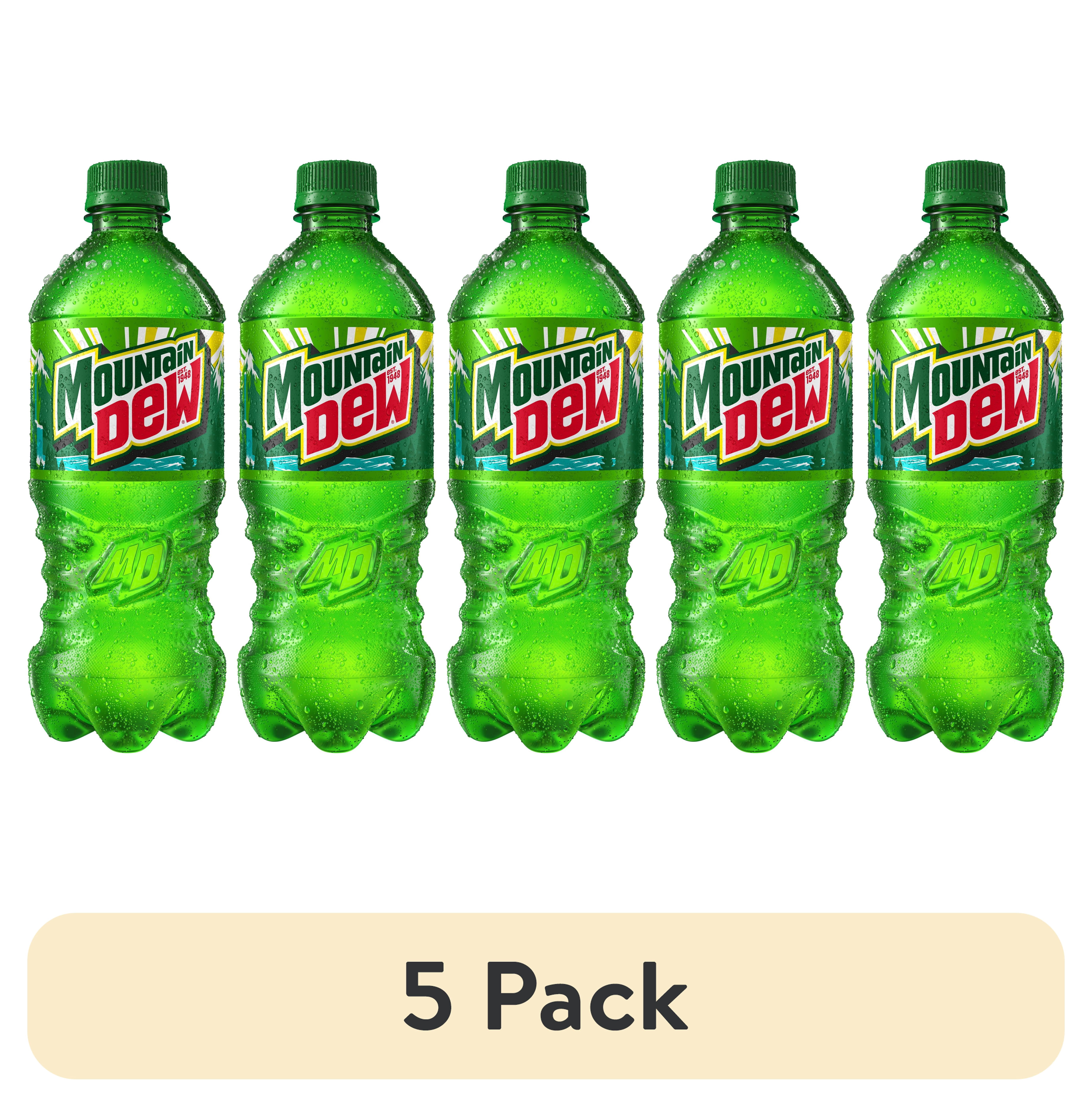 (5 pack) Mountain Dew Citrus Soda Pop, 20 fl oz Bottle, Allergens not Contained