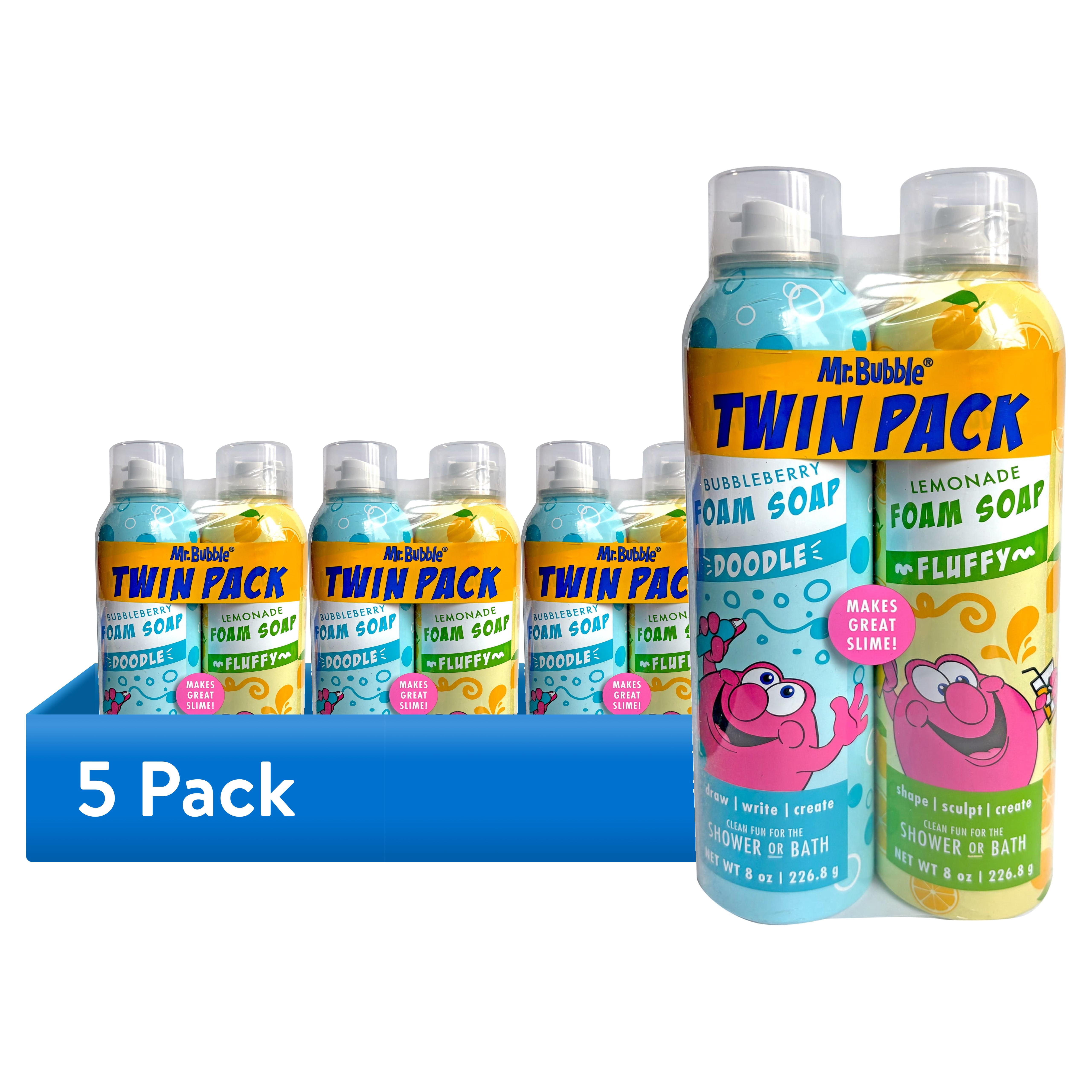 5 pack) Mr. Bubble Foam Soap Twin Pack, Rotating Colors and Scents
