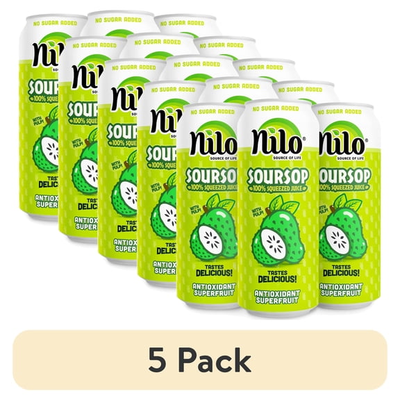 (5 pack) NILO 100% Soursop Juice