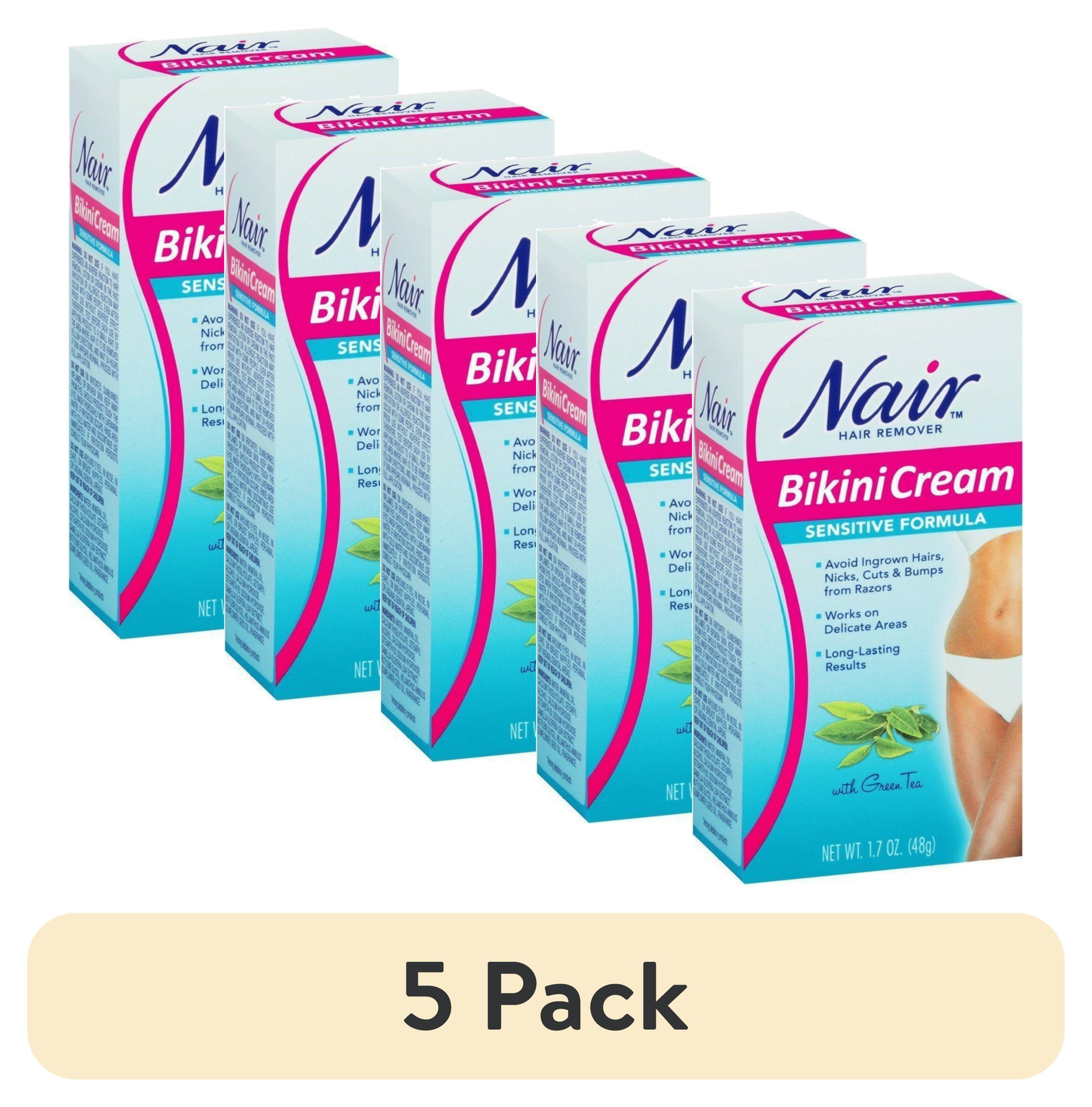 Naris duplé crème 28g 4 pack) Nair Hair Remover Bikini Cream With Green Tea Sensitive