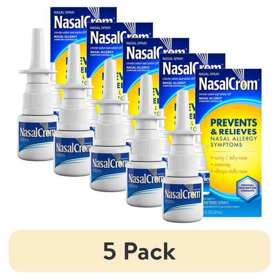 (5 pack) NasalCrom Nasal Spray Allergy Symptom Controller, 200 Sprays, .88 FL OZ
