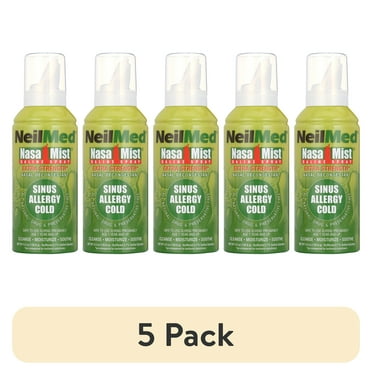 (5 pack) NeilMed NasaMist Hypertonic Saline Spray, Extra Strength for Allergy, Sinus, and Cold Relief, 4.5 oz