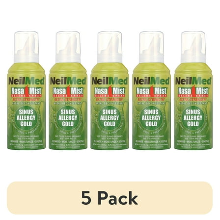 Neilmed NasaMist Hypertonic Saline Nasal Spray, Extra Strength, 4.5 oz – Allergy, Sinus and Cold Relief