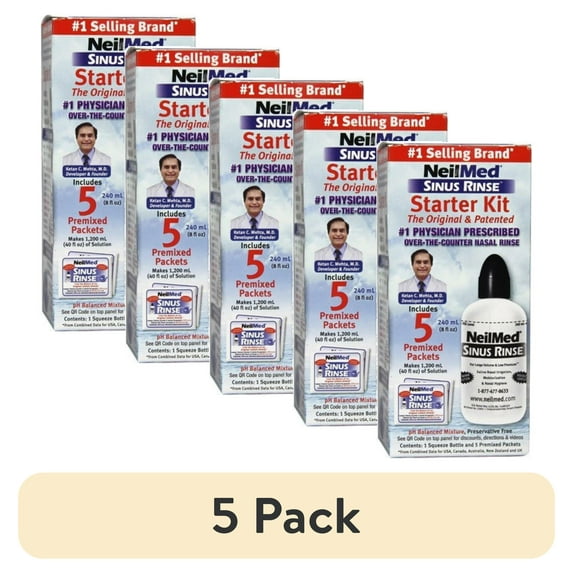 (5 pack) NeilMed Sinus Rinse Starter Kit 1 Kit