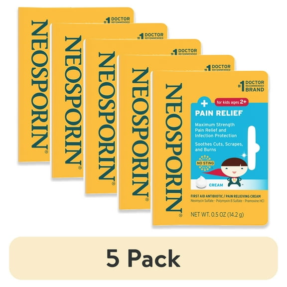 Neosporin + Pain Relief Dual Action First Aid Antibiotic Cream, .5 oz