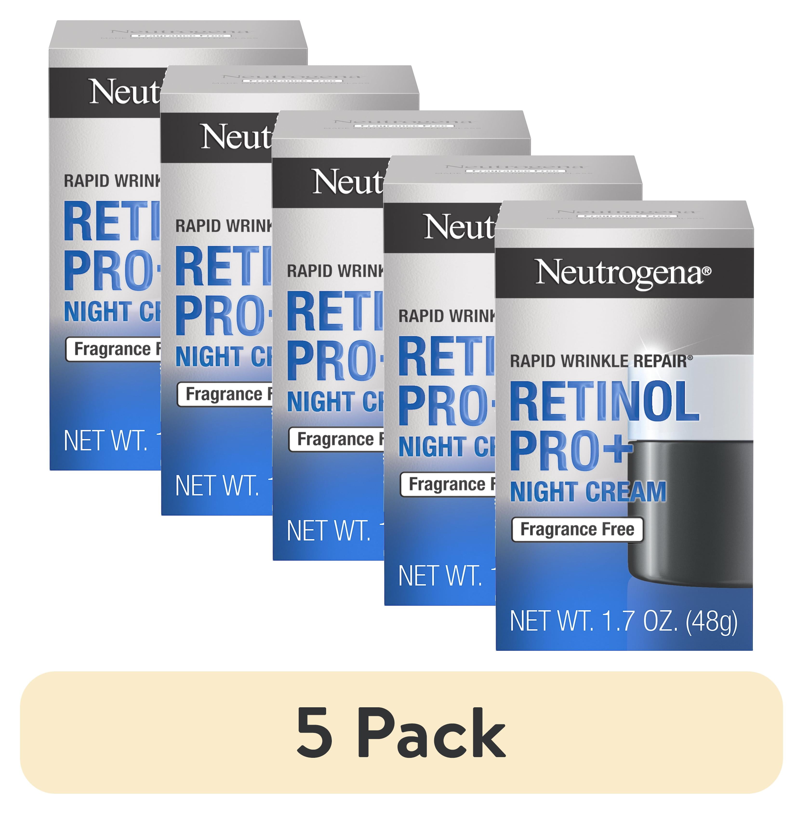 5 pack) Neutrogena Rapid Wrinkle Repair Cream, Retinol Pro+ Night