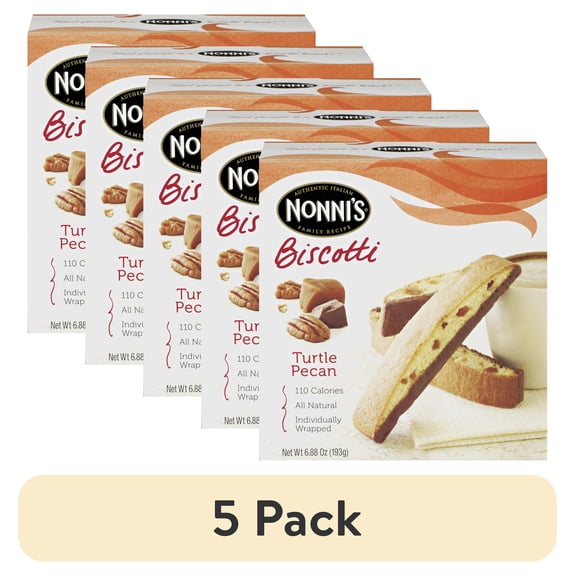 (5 pack) Nonni's Turtle Pecan Biscotti, 8 count, 6.88 oz