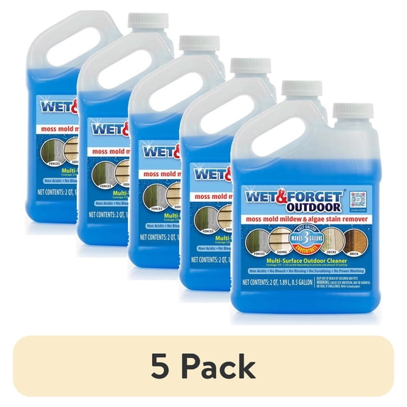 (5 pack) Wet & Forget Outdoor Cleaner Concentrate 0.5 gal