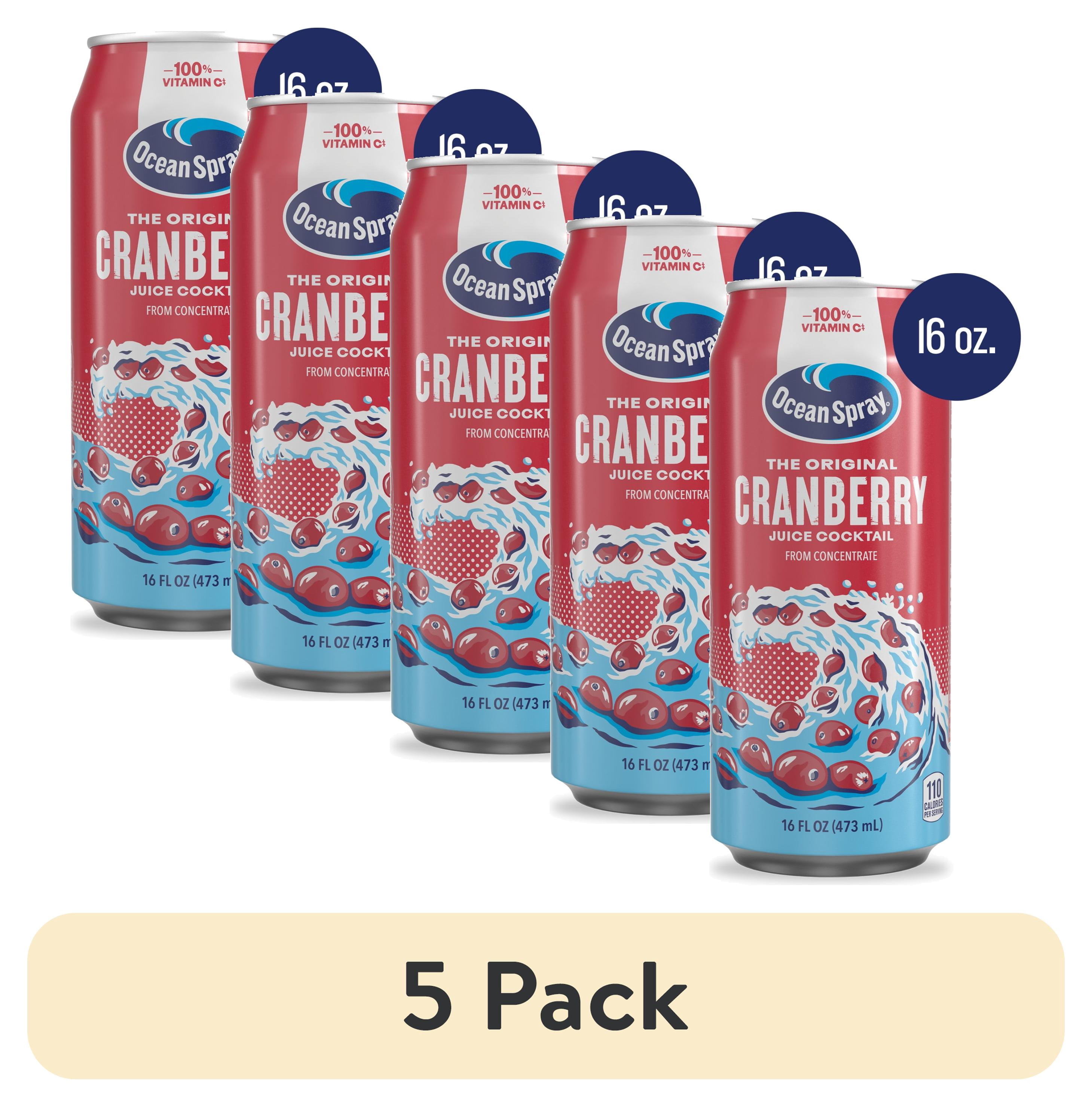 (5 pack) Ocean Spray®  Cran Juice Cocktail 16oz Can
