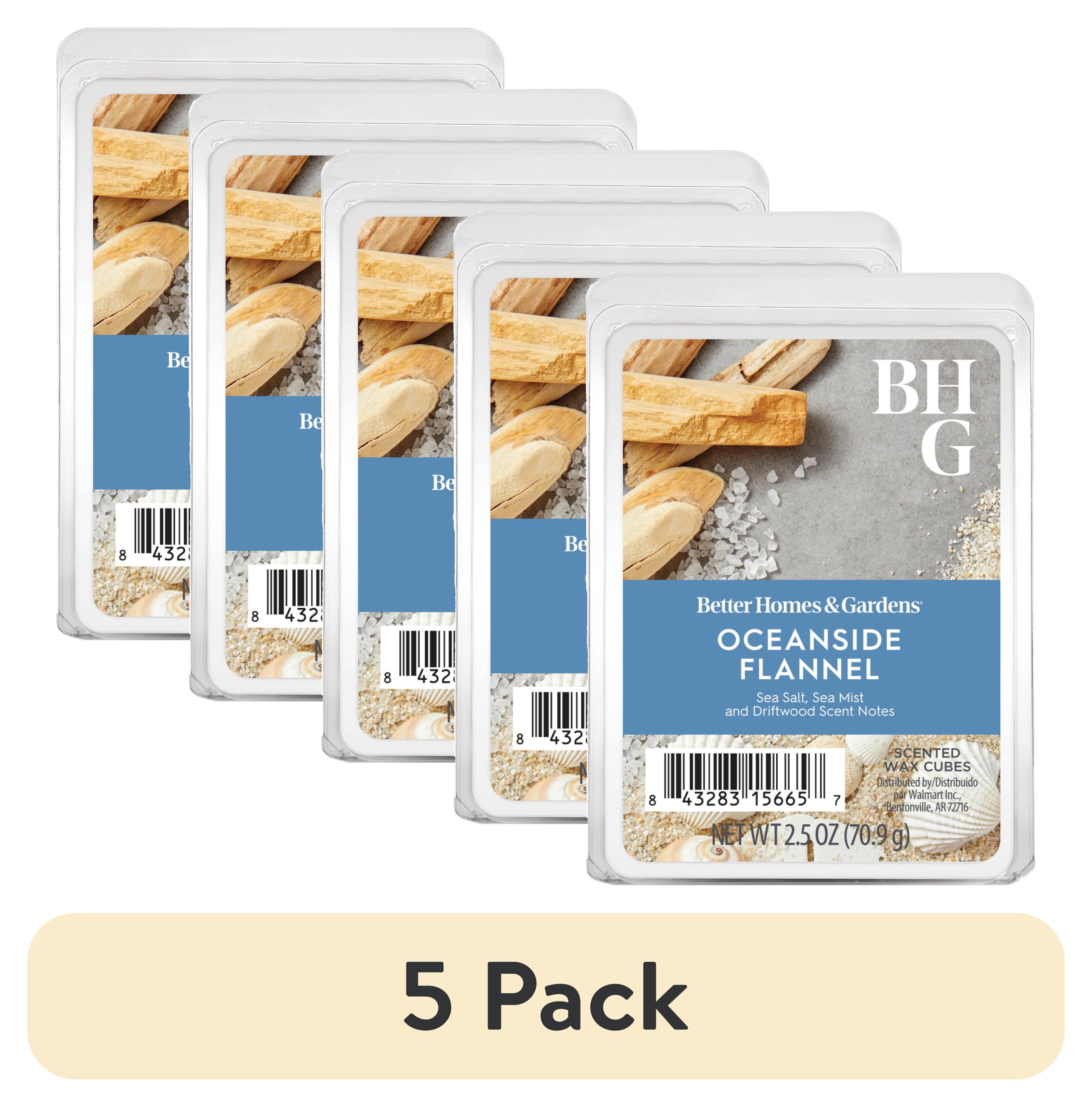 (5 pack) Oceanside Flannel Scented Wax Melts, Better Homes & Gardens, 2.5 oz (1-Pack)