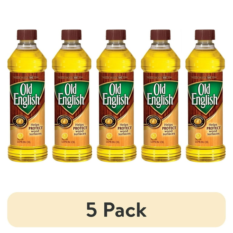 5 pack) Old English Wood Furniture Oil Protecting Polish, Lemon