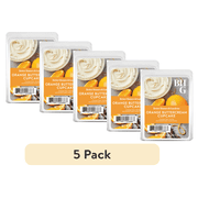 (5 pack) Orange Buttercream Cupcake Scented Wax Melts, Better Homes & Gardens, 2.5 oz (1-Pack)