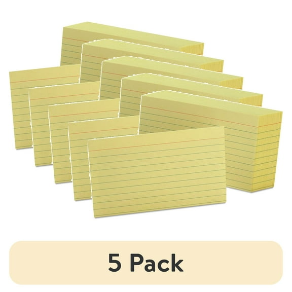 (5 pack) Oxford, OXF7321CAN, Colored Ruled Index Cards, 100 / Pack