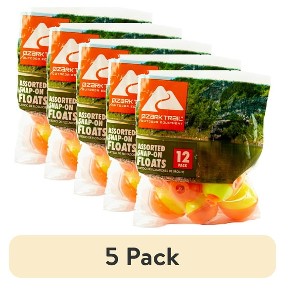 (5 pack) Ozark Trail 12 Piece Plastic Float Assortment