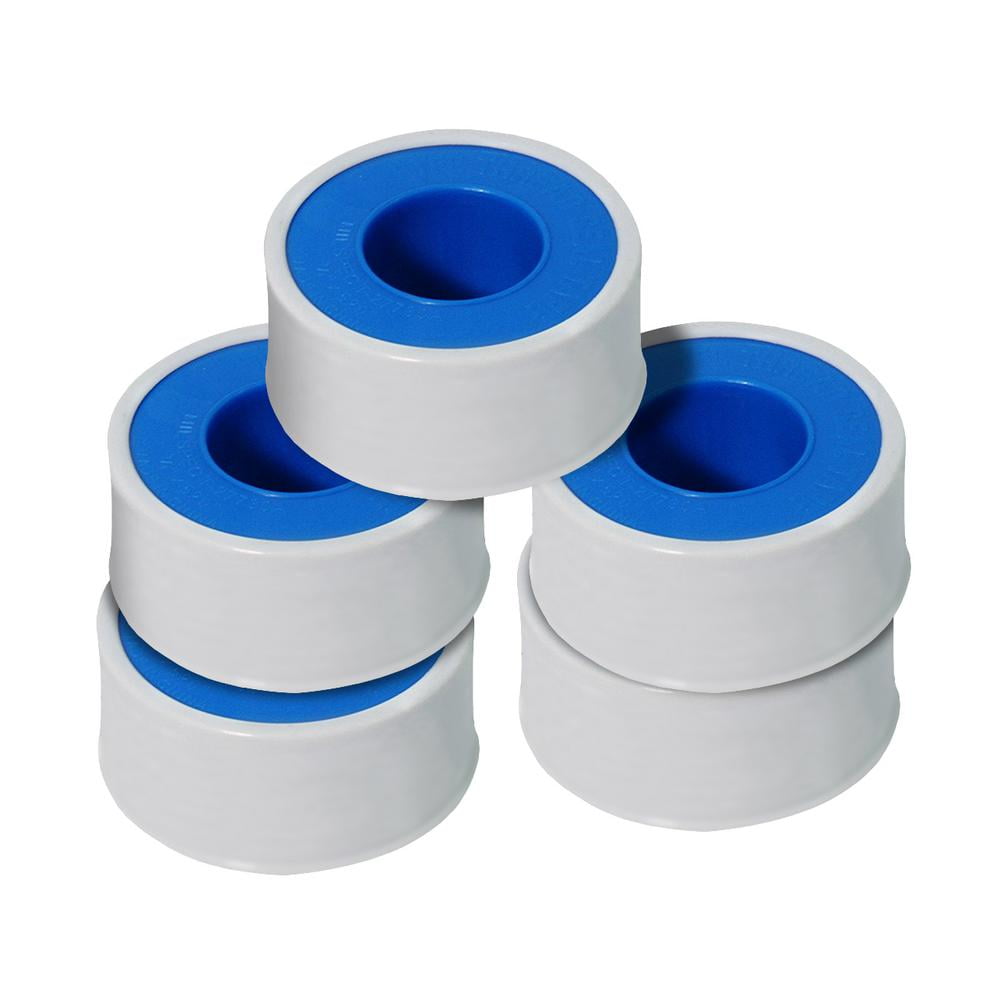 5 pack PTFE Thread Seal Tape for Plumbers, White 3/4 Inch x 1080 Inch