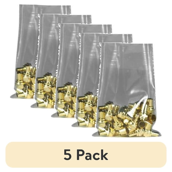 (5 pack) Box Partners Flat 2 Mil Poly Bags 3" x 9" Clear 1000/Case PB366