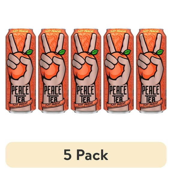 (5 pack) Peace Tea Just Peachy Sweet Tea Drink, 23 fl oz