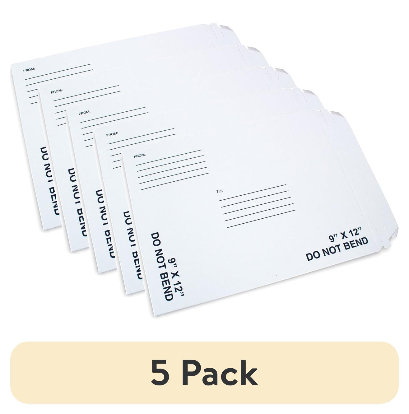 (5 pack) Pen+Gear Document Mailer, Self Seal Stay Flat Mailer, 9 in x 12 in, White