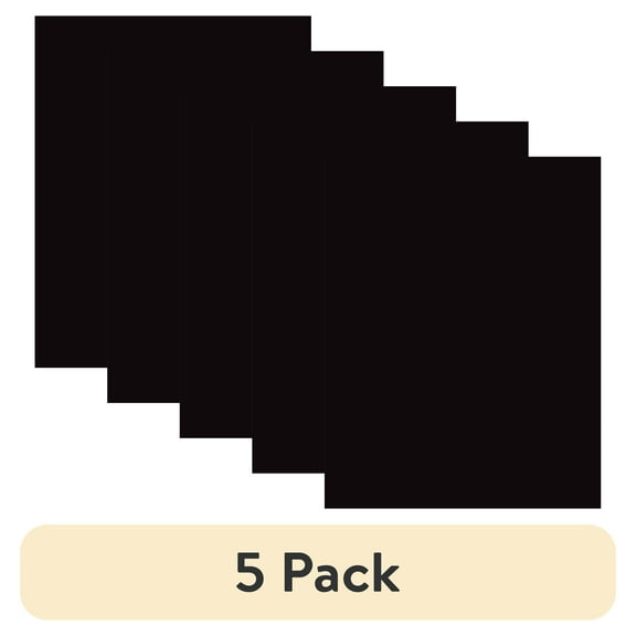 (5 pack) Pen+Gear Poster Board, 22 in x 28 in, Heavyweight, Black, 1 Sheet